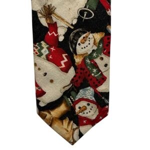 Men's Vintage Brite Ties Snowman Christmas‎ Winter Holiday Novelty Necktie